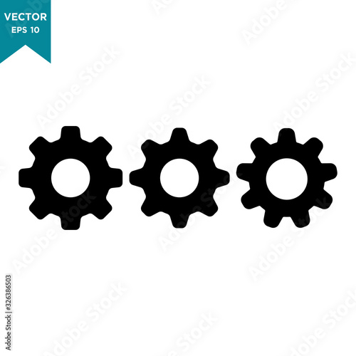 gear icon vector logo template, setting icon 