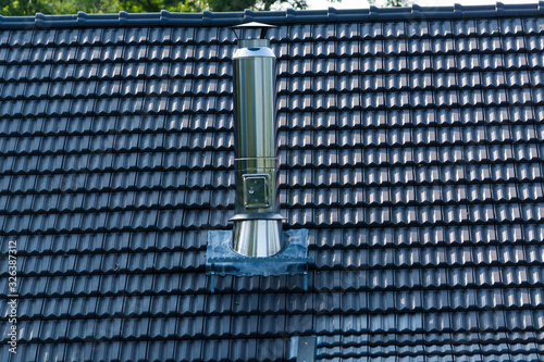 Chimney or stainless steel fireplace