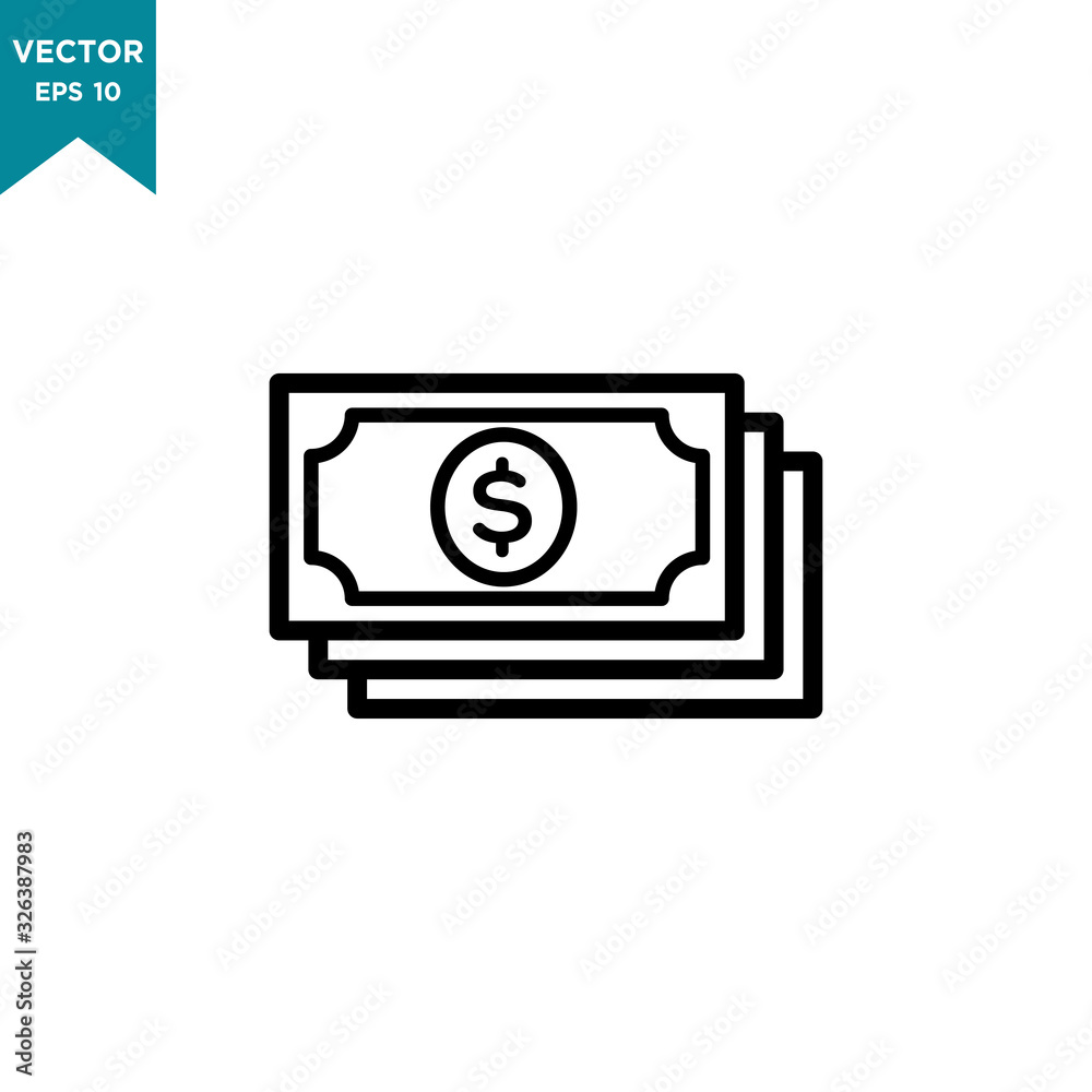 money vector icon in trendy flat style money vector icon in trendy flat style