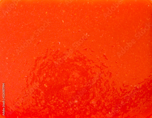 Schilderij op canvas The texture of the tomato juice with the pulp in a rectangular shape