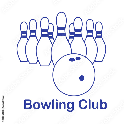 Vector Bowling Club skittles ball Sport Game