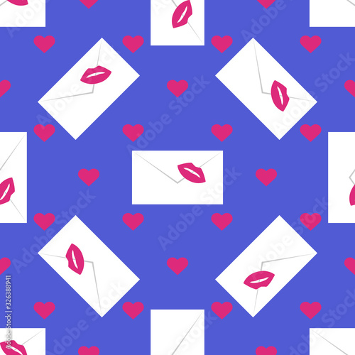 Vector seamless pattern Valentine's Day Letter