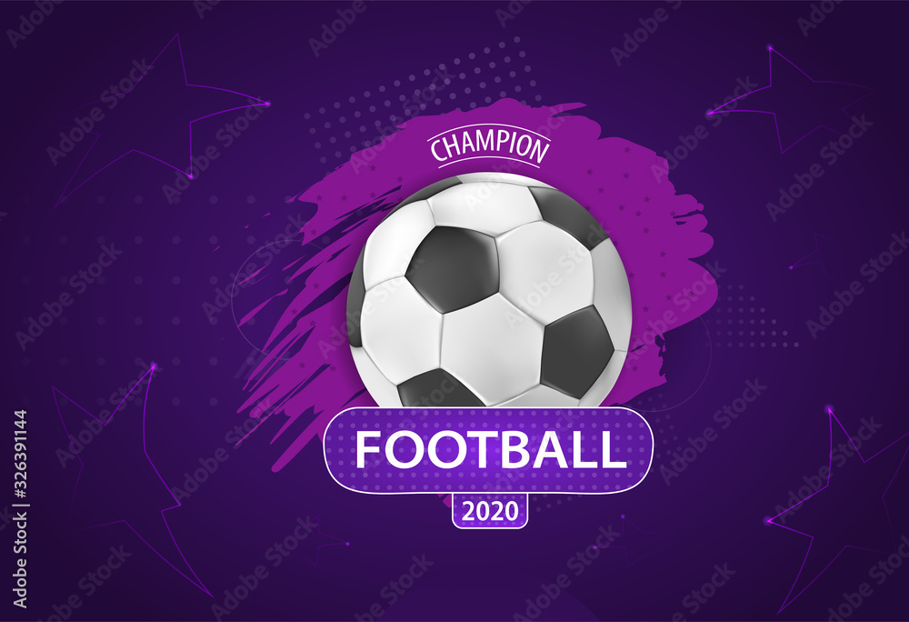 Football cup. Ball graphic design on a violet background with spots. Stylish background. vector illustration. Football cup. Ball graphic design on a violet background with spots. Stylish background. vector illustration.
