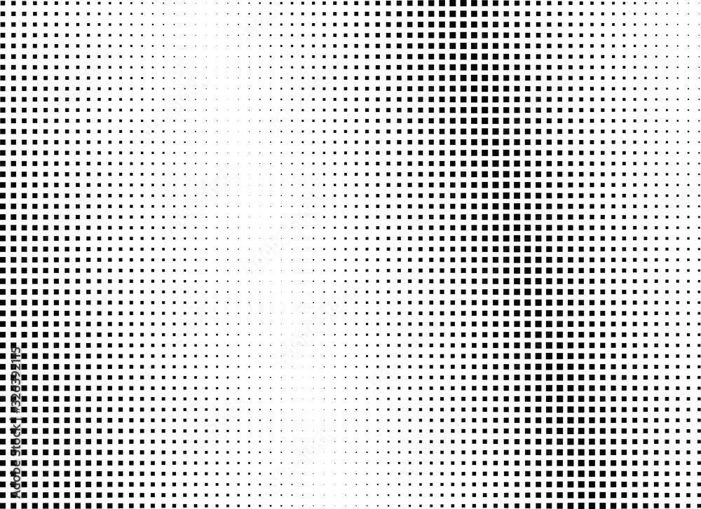 Abstract halftone dotted background. Monochrome pattern with square.  Vector modern futuristic texture for posters, sites, cover, business cards, postcards, interior design, labels and stickers.