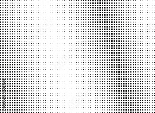 Abstract halftone dotted background. Monochrome pattern with square. Vector modern futuristic texture for posters, sites, cover, business cards, postcards, interior design, labels and stickers.