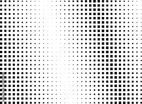 Abstract halftone dotted background. Monochrome pattern with square. Vector modern futuristic texture for posters, sites, cover, business cards, postcards, interior design, labels and stickers.