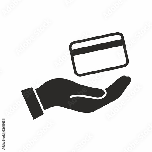 Credit card payment icon. Vector icon isolated on white background.