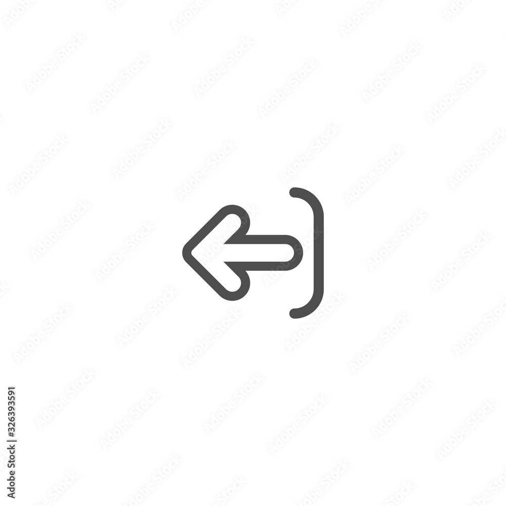 Exit or logout, log off icon. Isolated on white.