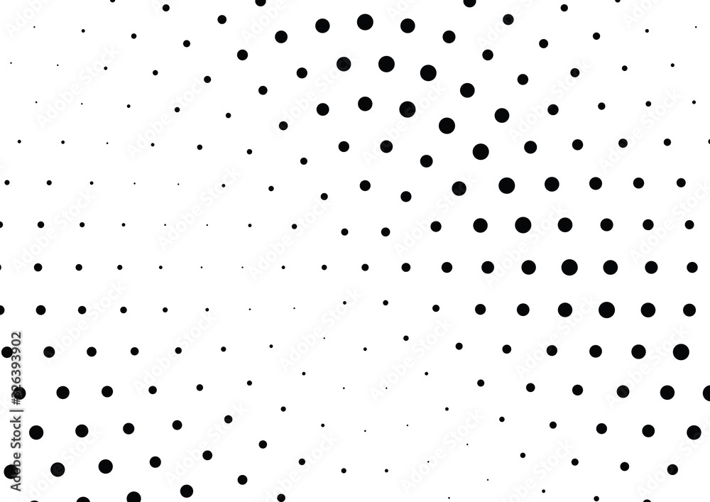 Fototapeta Abstract halftone dotted background. Monochrome pattern with dot and circles. Vector modern futuristic texture for posters, sites, business cards, cover postcards, interior design, labels, stickers.