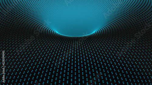 Deep blue hole, modern digital technology background