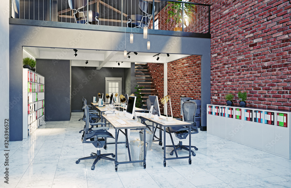 contemporary loft office