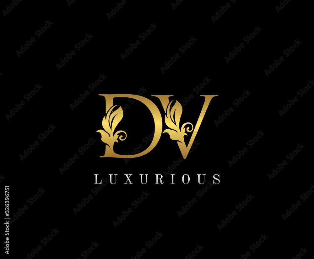 Premium letters D,V and DV logo icon vector design. Luxury decorative ...