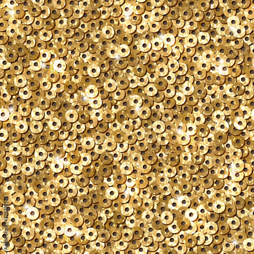 Sparkle seamless pattern with gold sequins