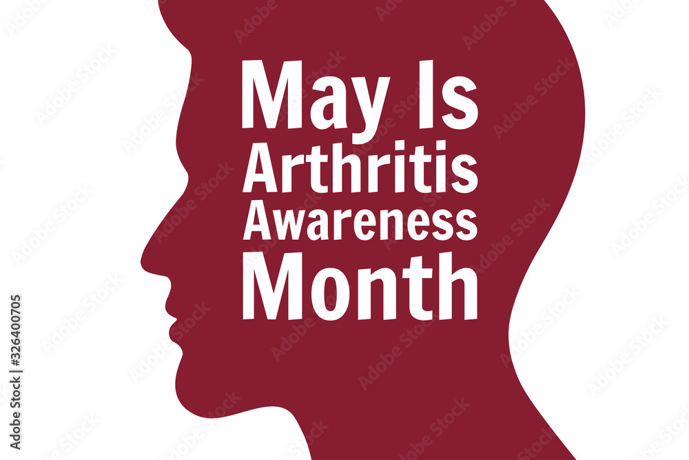 May is National Arthritis Awareness Month. Holiday concept. Template for background, banner, card, poster with text inscription. Vector EPS10 illustration.