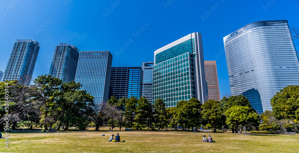 東京都市風景汐留高層ビル Tokyo Skyscraper Stock Photo Adobe Stock