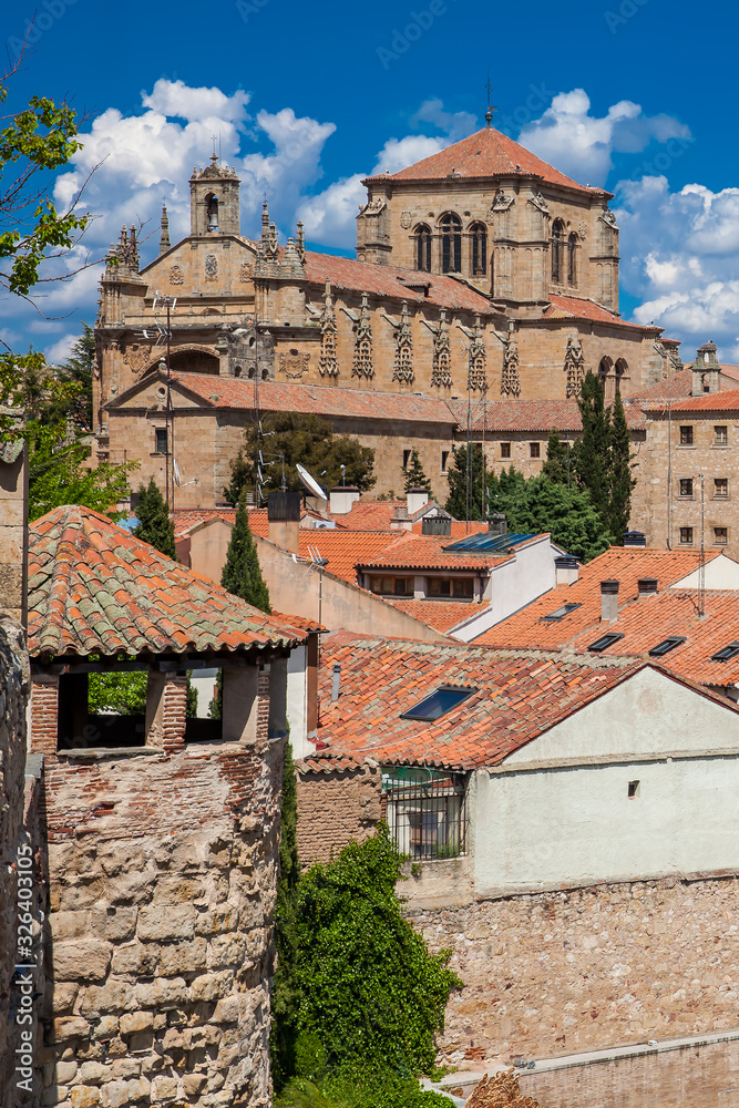 View of the beautiful Salamanca old city and the historical Convent of San Esteban