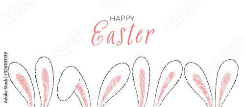 Draw outline rabbit ears in hole  For Easter.