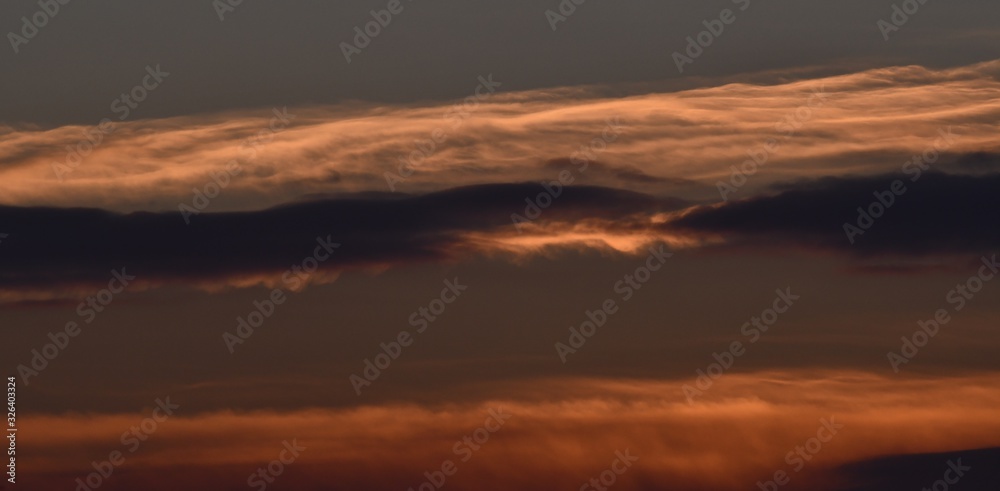 Morning Twilight Sky in Berlin Spandau of February 26, 2020, Germany