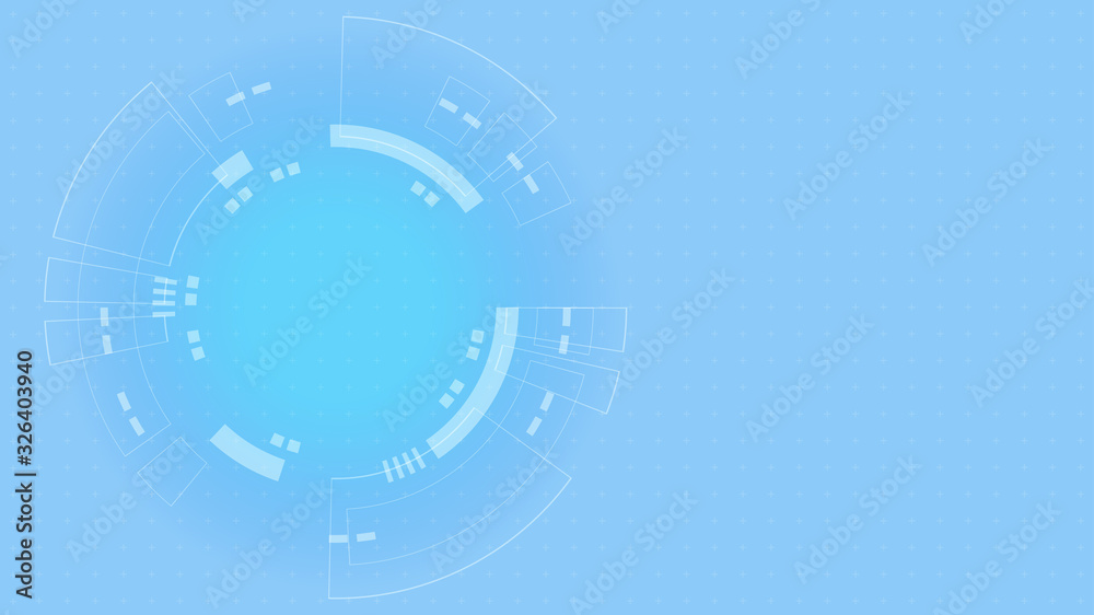 Naklejka premium Abstract Digital Technology Cycle background.Business growth transformation Successful financial.