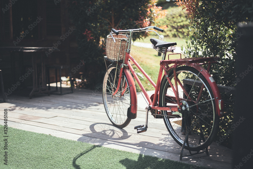 Classic bicycle in vintage tone.