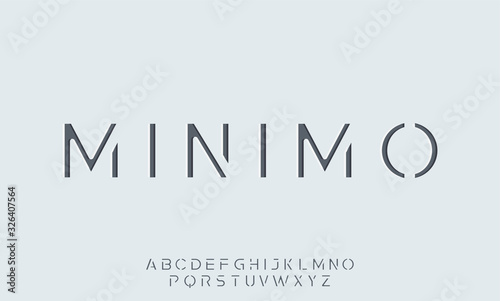 minimo. the minimal alphabet. display font vector typeset