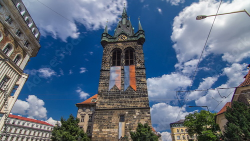 Jindrisska Tower timelapse  - the highest belfry in Prague.