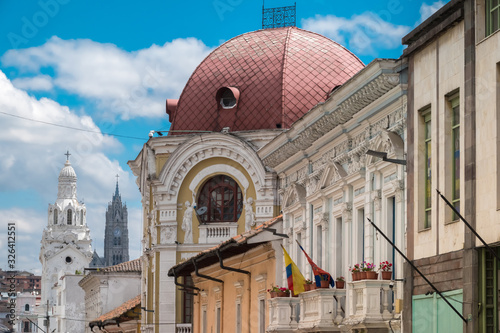 The historical center of Quito, founded in the 16th century on the ruins of an Inca city, Ecuador