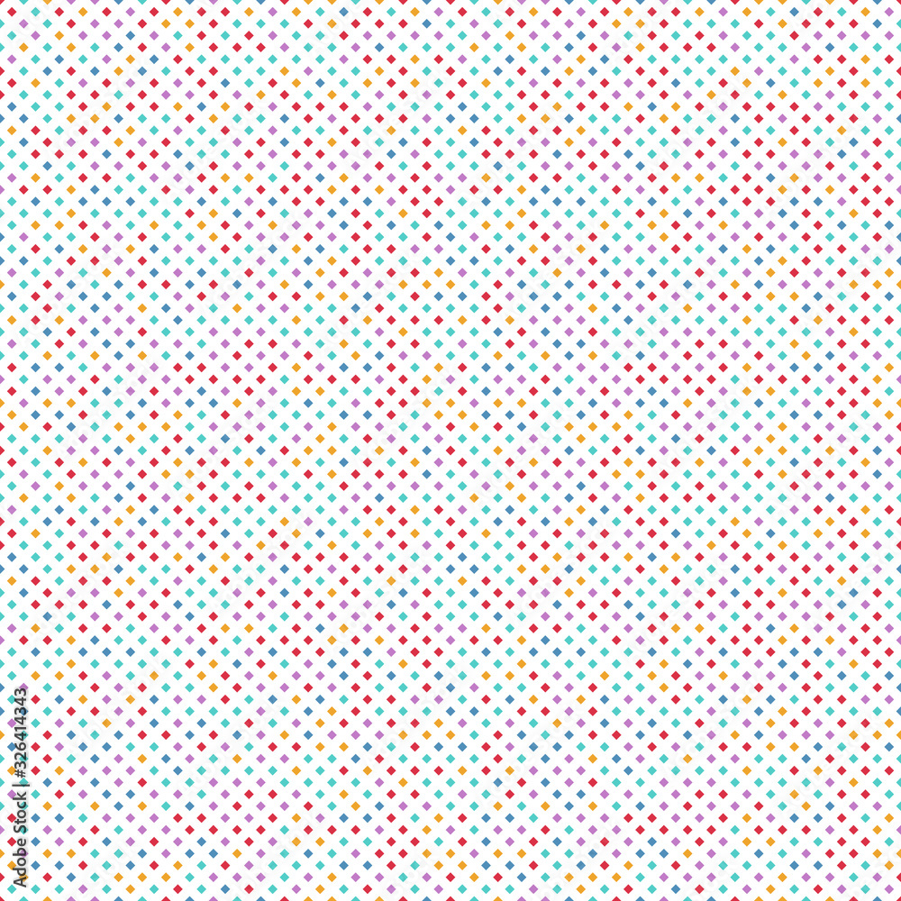 Dots seamless pattern background. Small squares and pixels. Small particles.