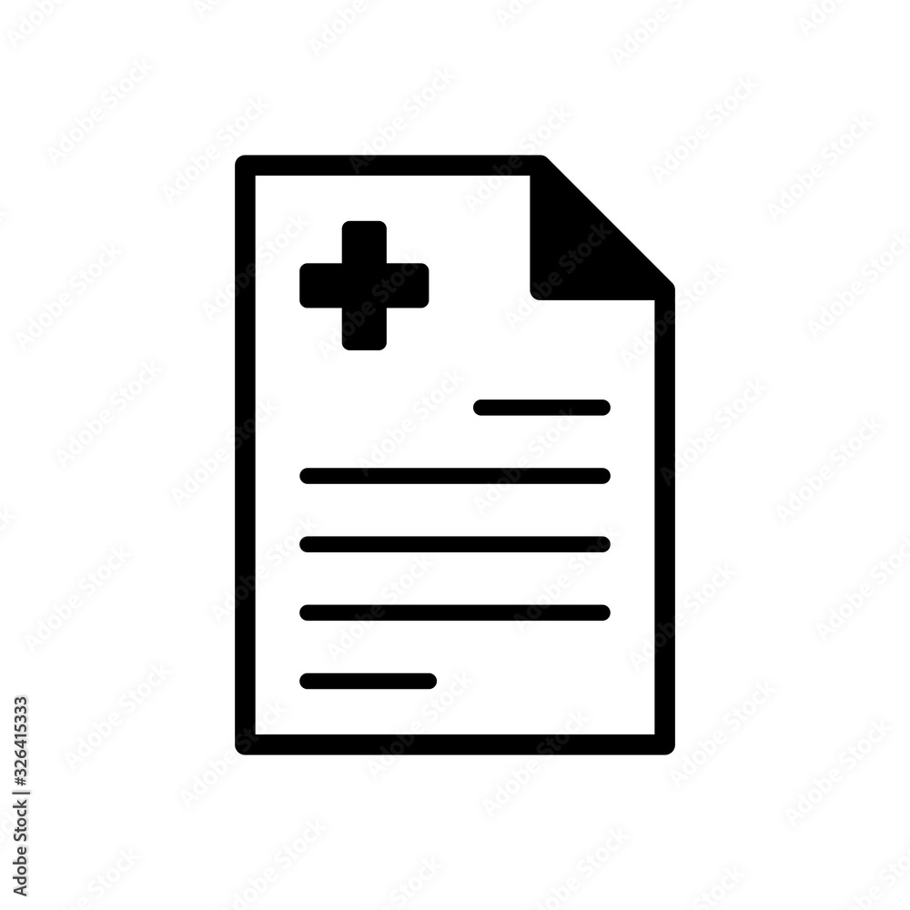 medical recipe icon vector medical recipe icon vector