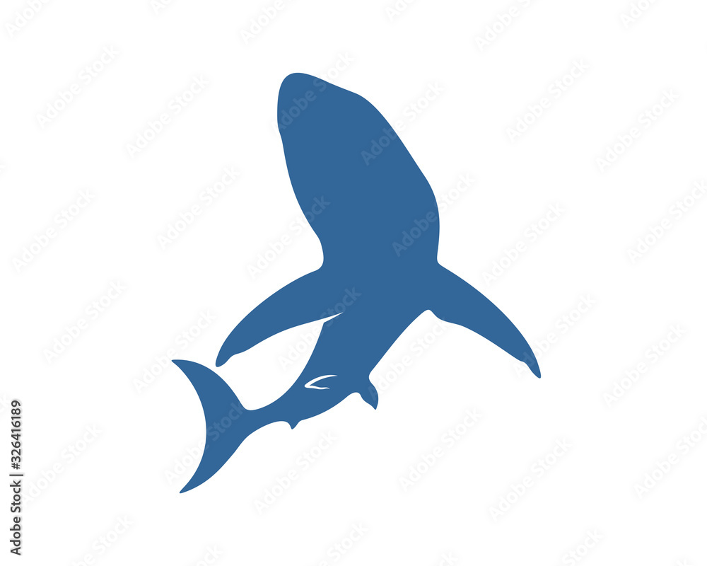 Shark logo vector design template, Silhouette Shark logo, Illustration Shark logo vector design template, Silhouette Shark logo, Illustration