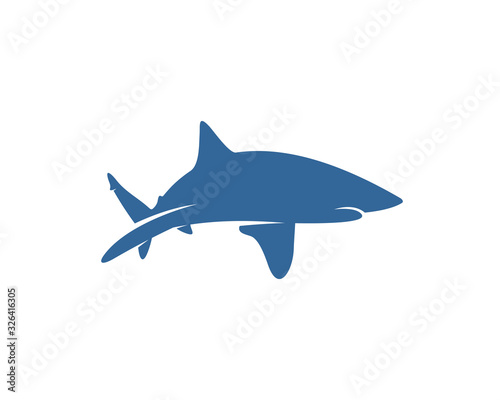 Shark logo vector design template, Silhouette Shark logo, Illustration