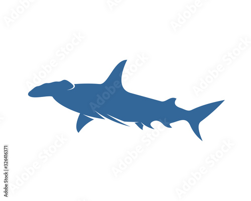 Shark logo vector design template  Silhouette Shark logo  Illustration