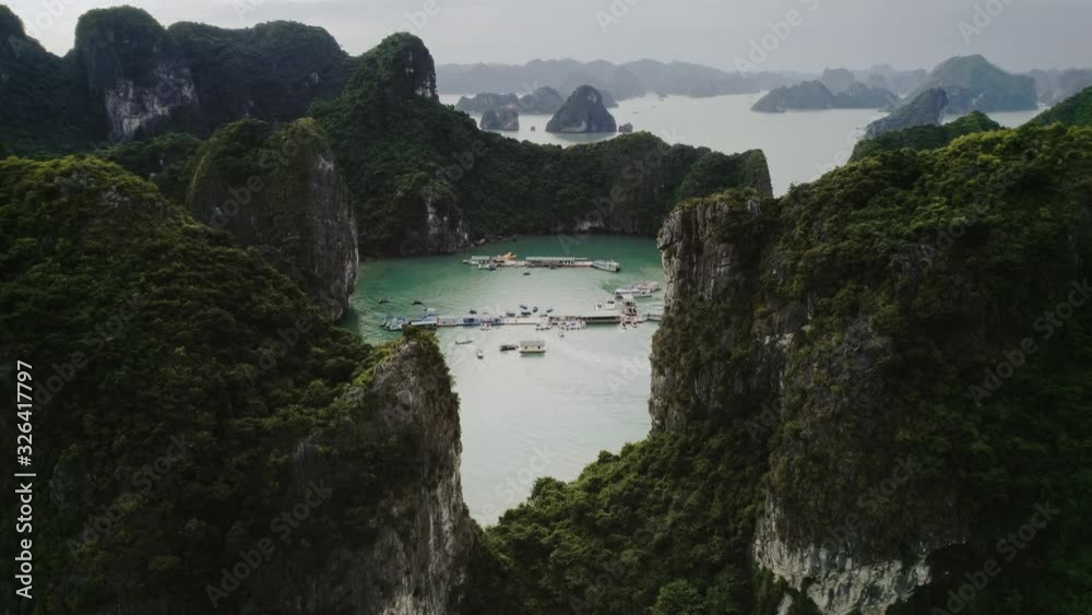 Aerial view of Halong Bay in Vietnam Aerial view of Halong Bay in Vietnam
