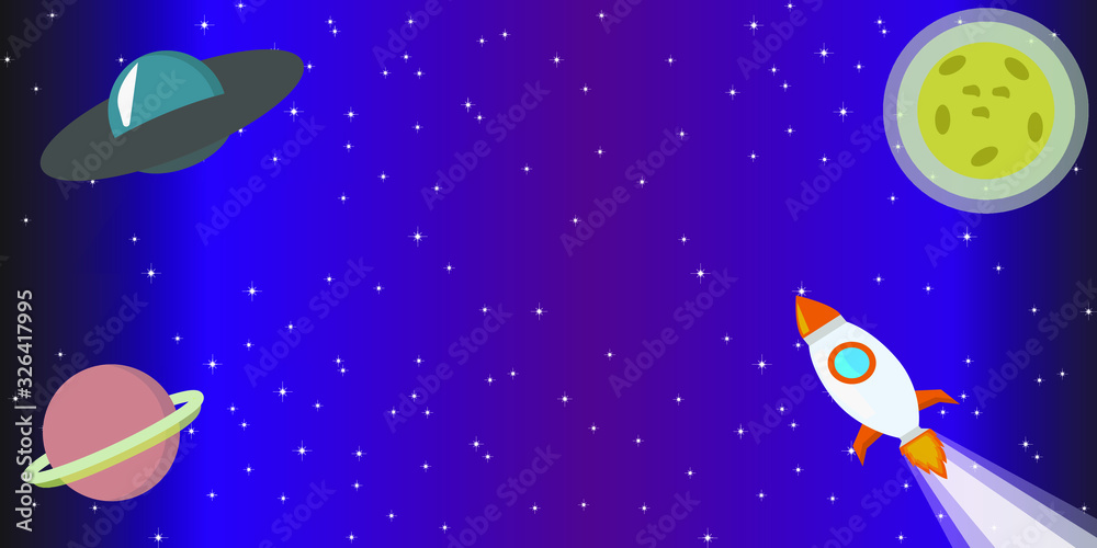illustration of rocket in space illustration of rocket in space