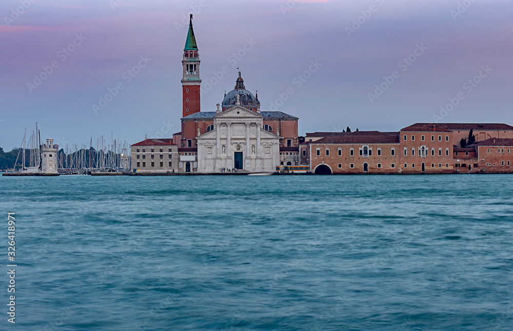Fototapeta premium Great Venetian lagoon at sunset.