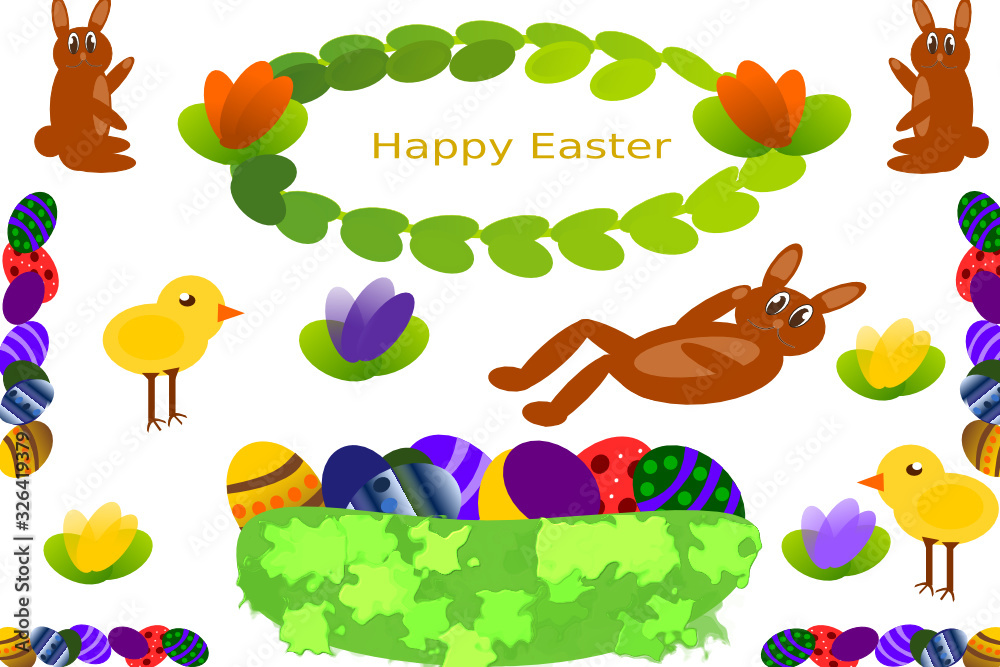 Naklejka premium Happy Easter