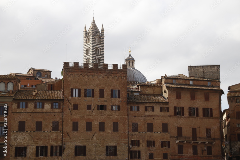 Architecture in the old town of Siena
