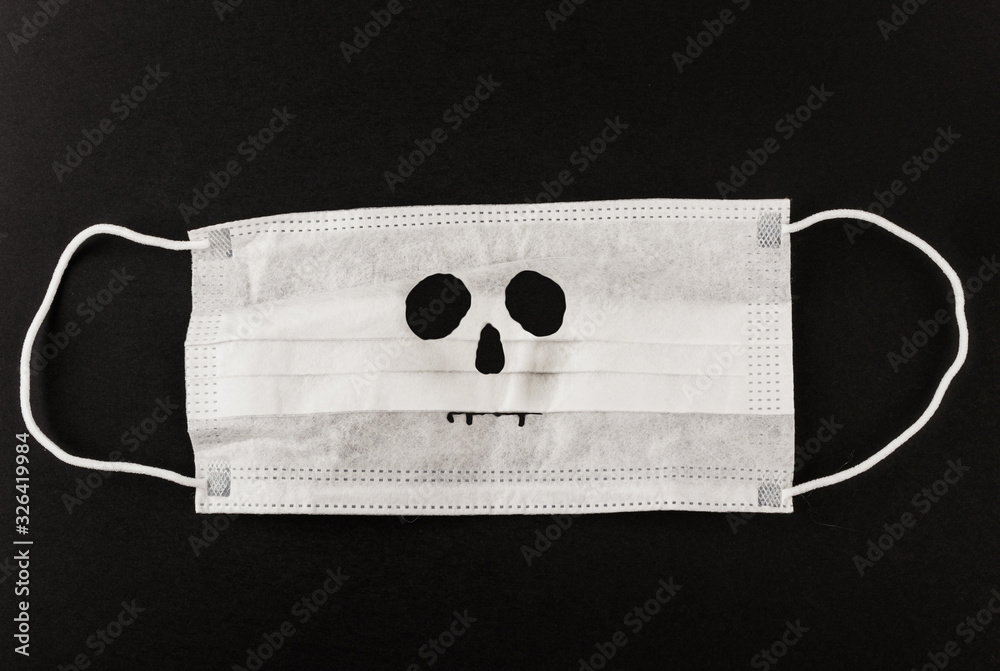 Medical protective mask with skull Medical protective mask with skull