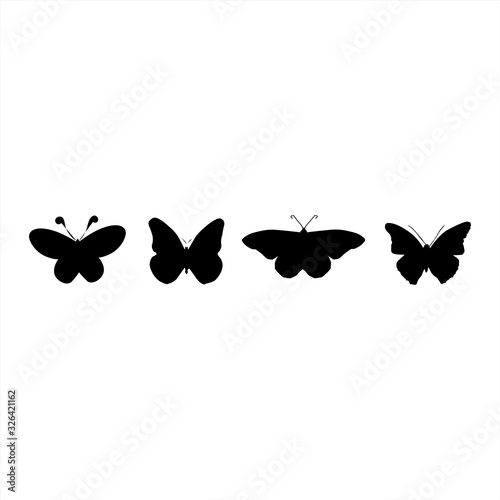 Butterfly vector, butterfly icon set