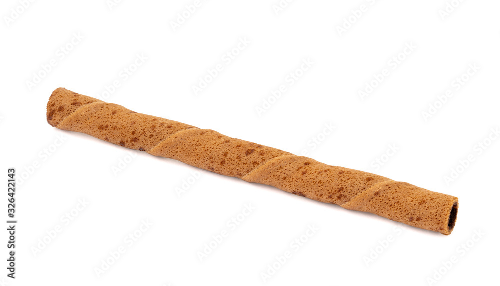 Wafer rolls with chocolate isolated on white background. Wafer rolls with chocolate isolated on white background.
