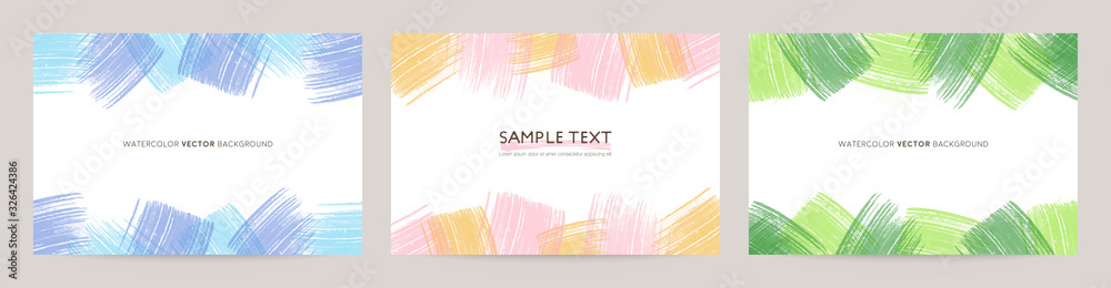 Fototapeta colorful brush stroke backgrounds (vector)