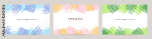 Fototapeta colorful brush stroke backgrounds (vector)