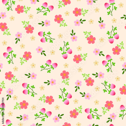 Flower Seamless Pattern Retro