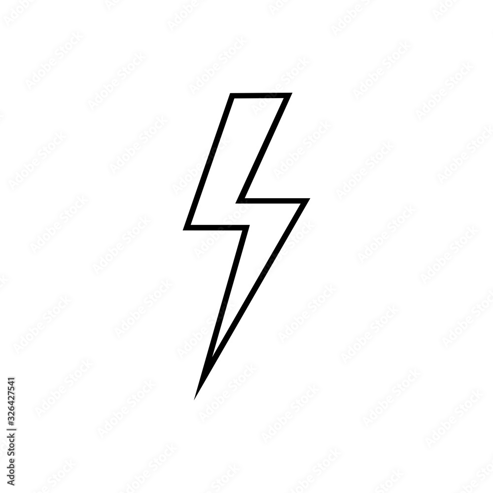 lightning bolt icon vector template lightning bolt icon vector template