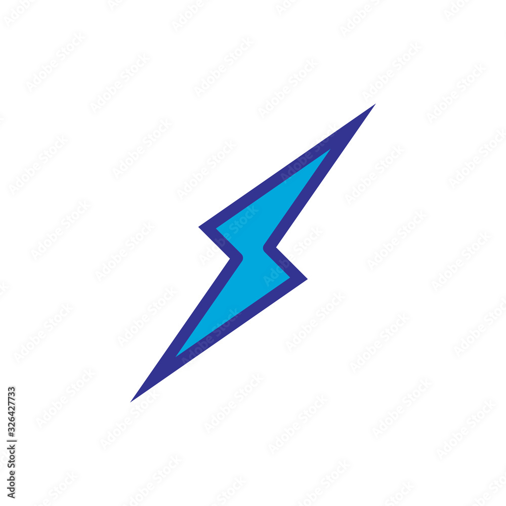 lightning bolt icon vector template lightning bolt icon vector template
