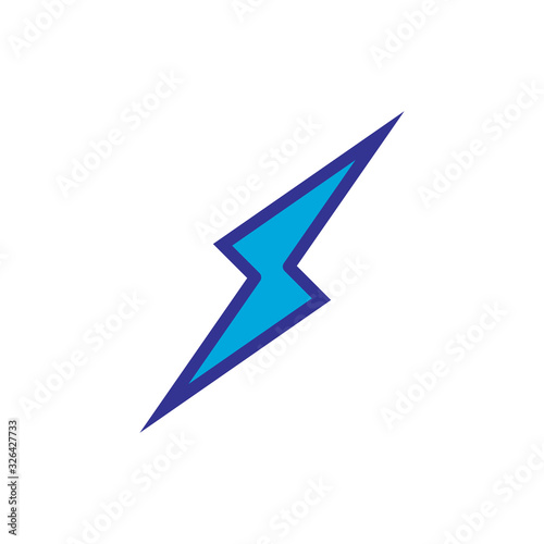 Free Download lightning bolt icon vector template - GFXLoad