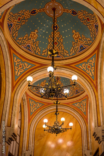 chandelier of jewish Doh  ny Street Synagogue in Budapest