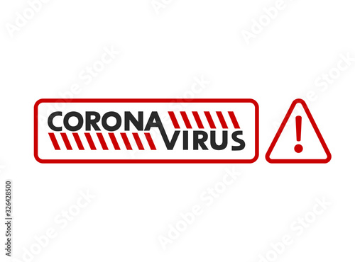 Design of coronavirus alert symbol
