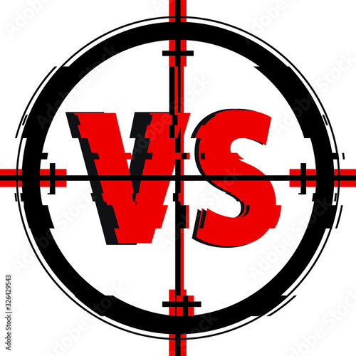 VS with crosshair icon