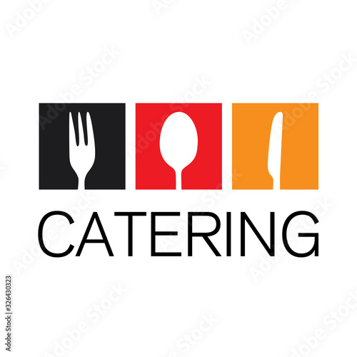 Vector logo of catering, restaurant and serving
